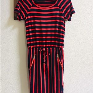 Calvin Klein Stripe Jersey Dress Size 2